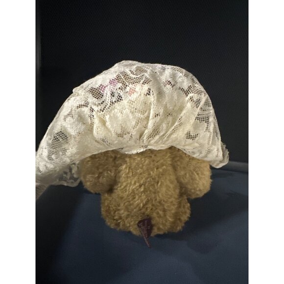 Vintage Ty Attic Treasure Collectible Teddy Bear With Lace Cape & Floral Crown - Picture 5 of 8